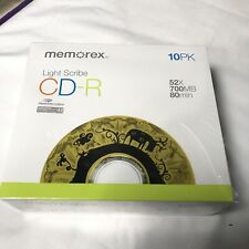 10 Pack Memorex Light Scribe CD-R Blank CD Discs 52X 700MB 80 Min Recording NEW picture
