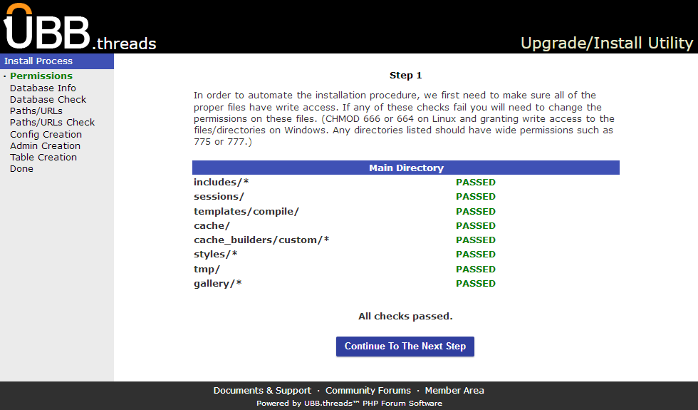 Click image to show larger version Permissions screen