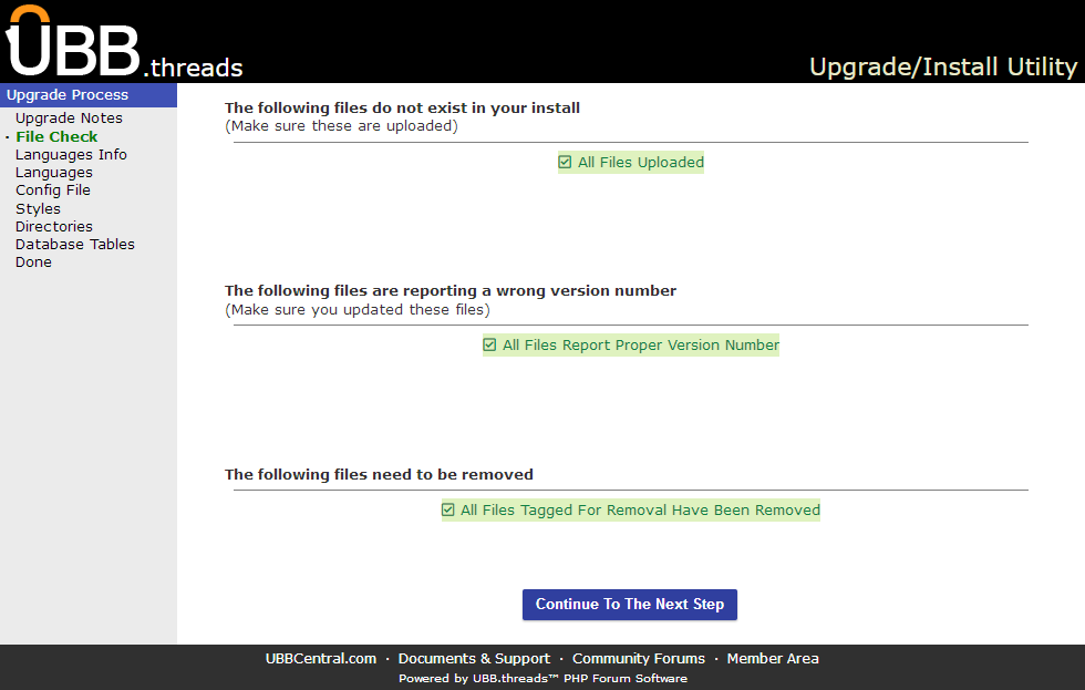 Click image to show larger version File Check screen
