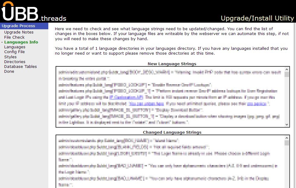 Click image to show larger version Language Info screen