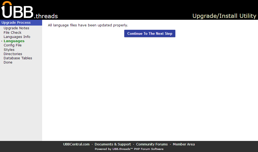 Click image to show larger version Languages Updated screen