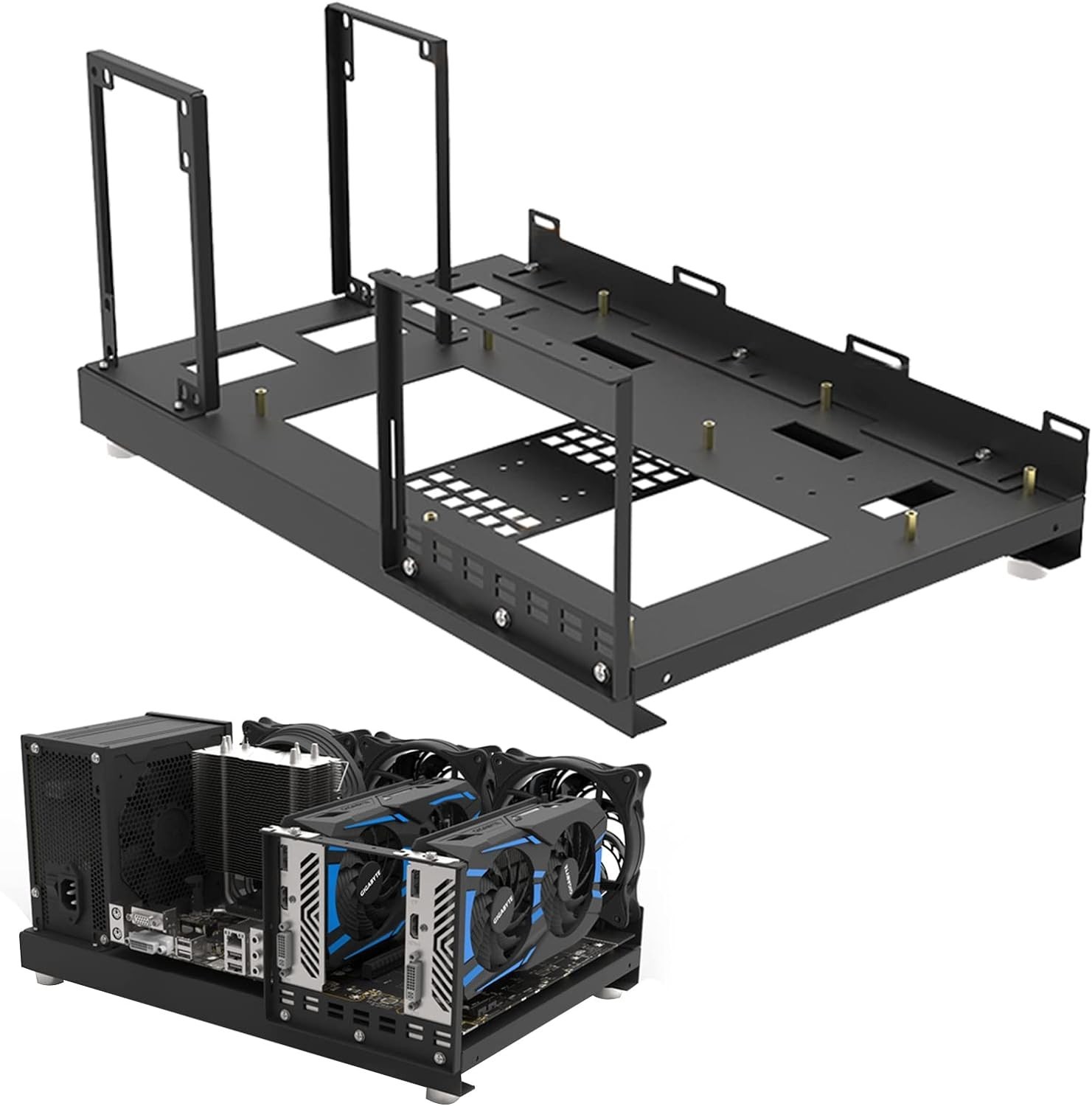 W01  DIY Portable Test Bench Open Air PC Frame Fits X79 X99 Mobo ATX MATX ITX