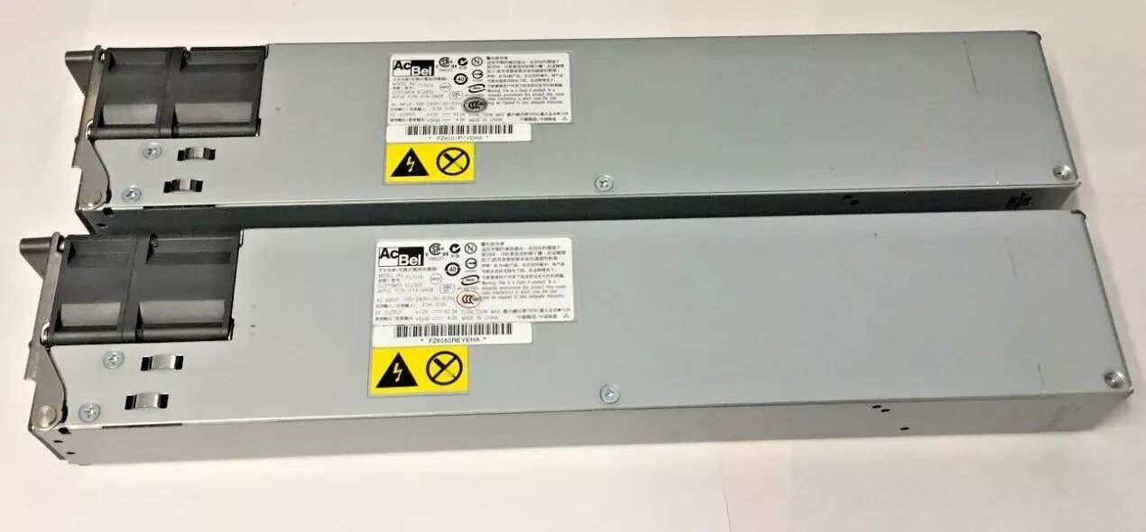 Lot of 2 AcBel/Apple FS7016 Apple P/N 614-0408 750W Power Supply