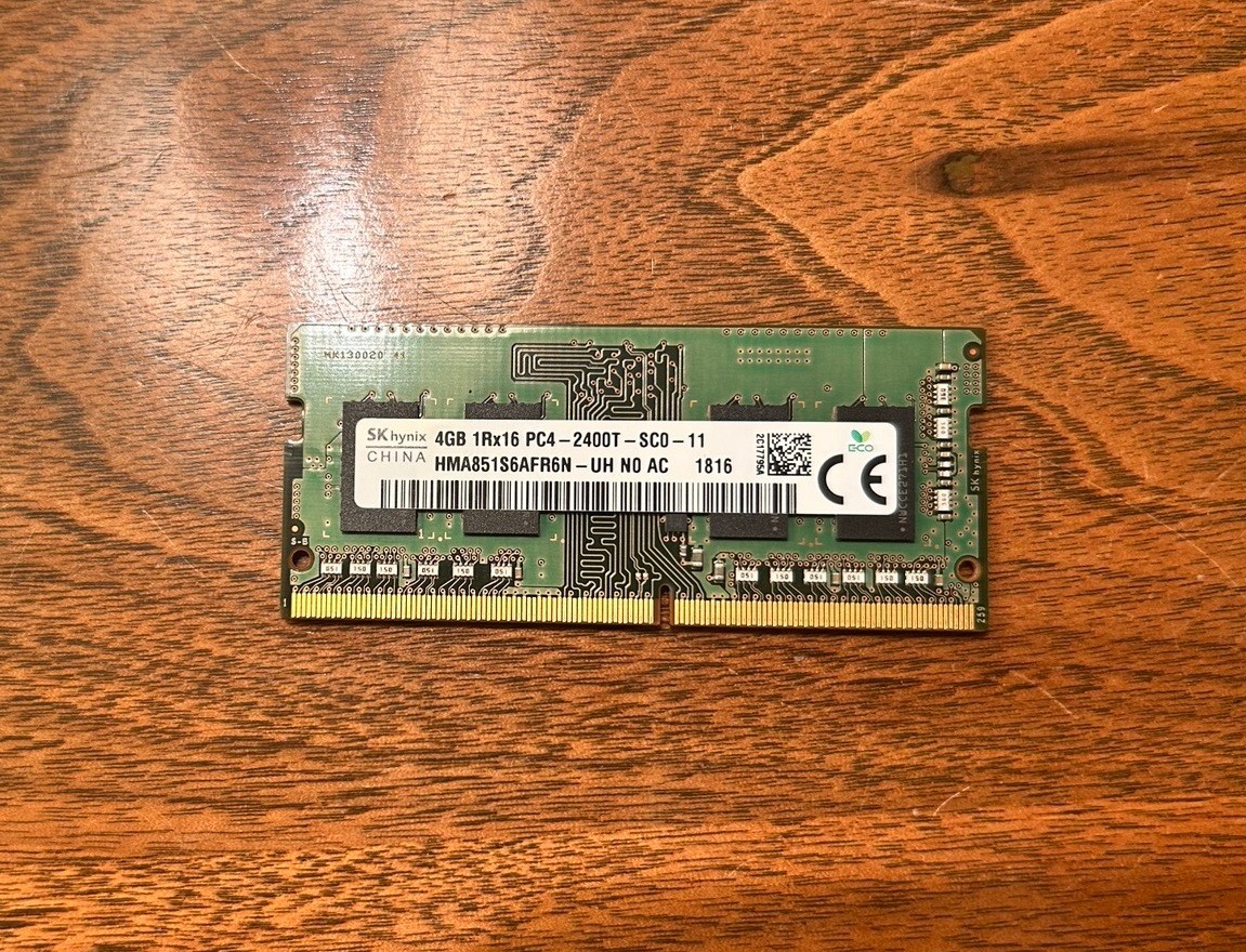 SK hynix 4GB DDR4-2400 PC4-2400T SODIMM Laptop RAM HMA851S6AFR6N-UH HP