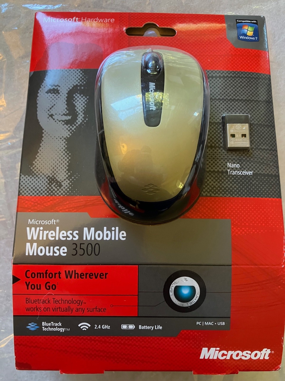 Microsoft Wireless Mobile Mouse 3500 BlueTrack (GOLD) - NEW SEALED IN BOX