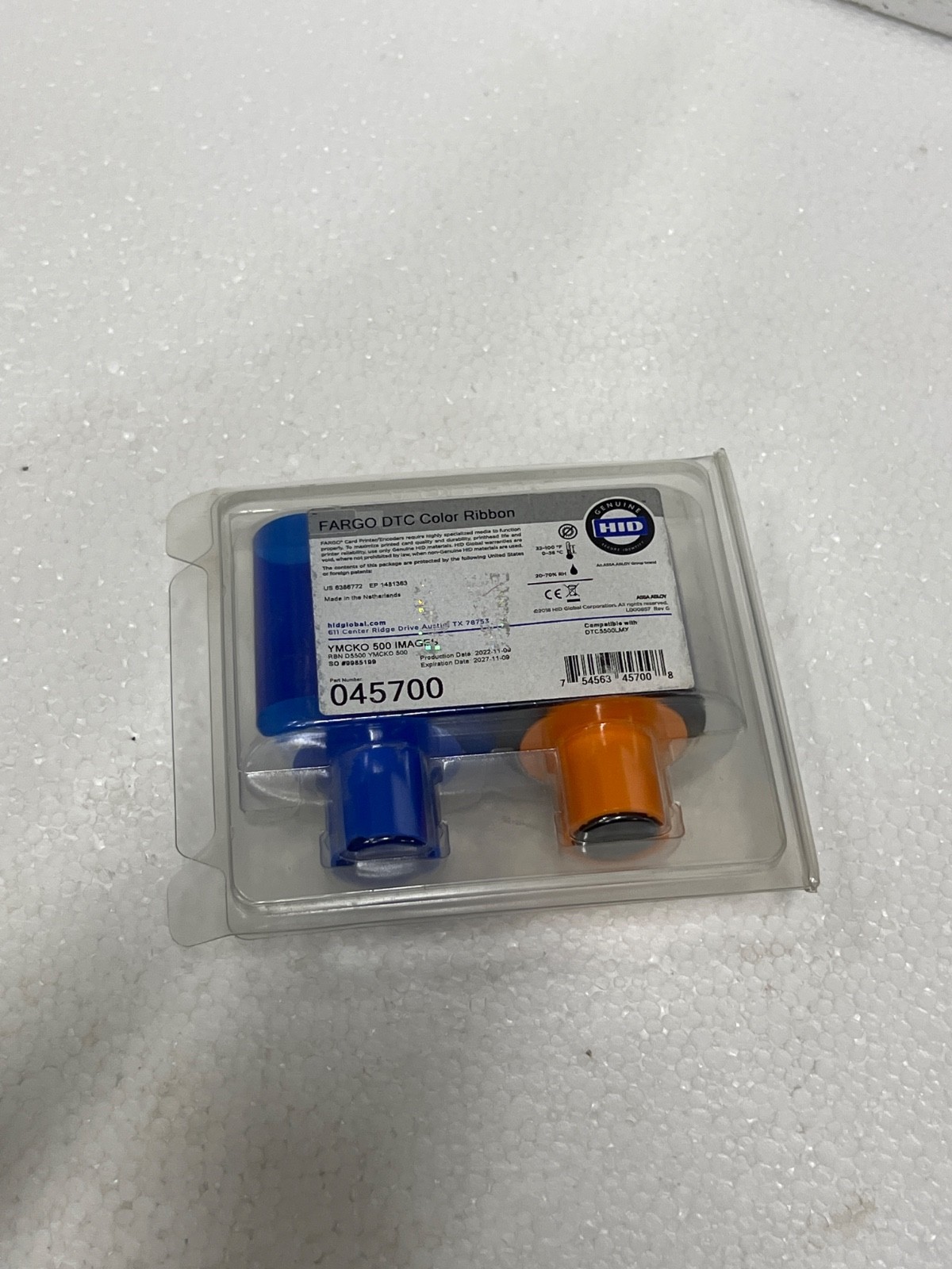 Fargo HID 045700 DTC Color Ribbon - YMCKO - 500 Images