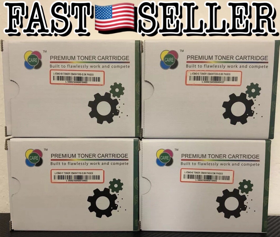 Caire Premium Toner Cartridge SET C540H1KG C540H1CG C540H1MG C540H1YG - NEW
