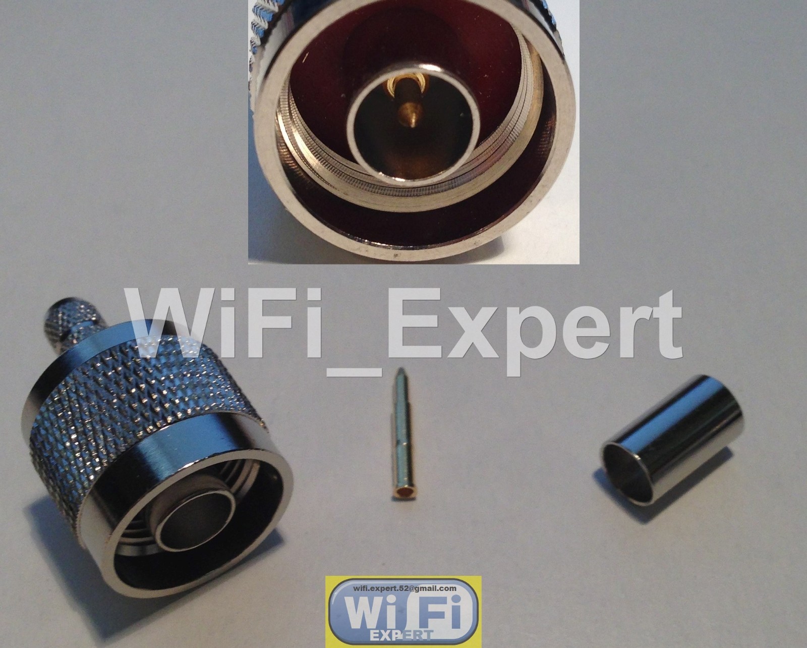 100 PACK N Male plug crimp for RG58 RG142 RG400 LMR195 cable RF Connector USA