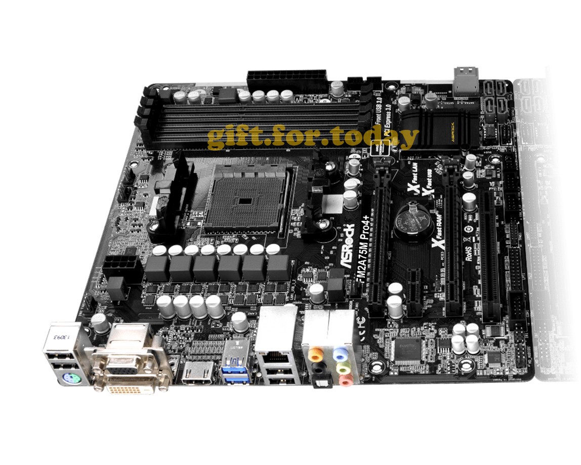 ASRock FM2A75M Pro4+ AMD A75 Socket FM2+ DDR3 DIMM Motherboard Micro ATX USB3.0
