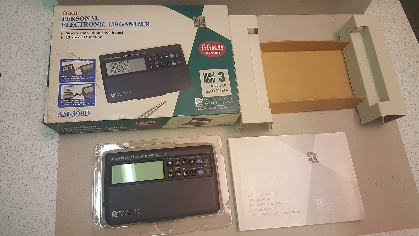DATABANK OREGON SCIENTIFIC KOH I NOOR PERSONAL ELECTRONIC ORGANIZER
