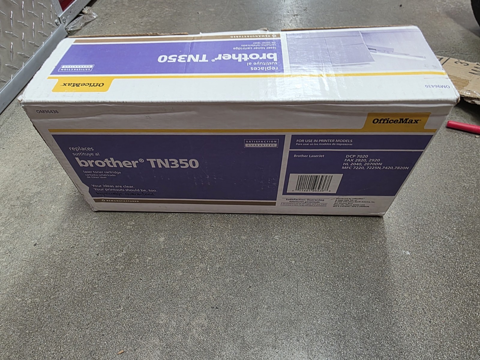 OfficeMax OM96436 Black Laser Toner Replaces Brother TN-350 NIB