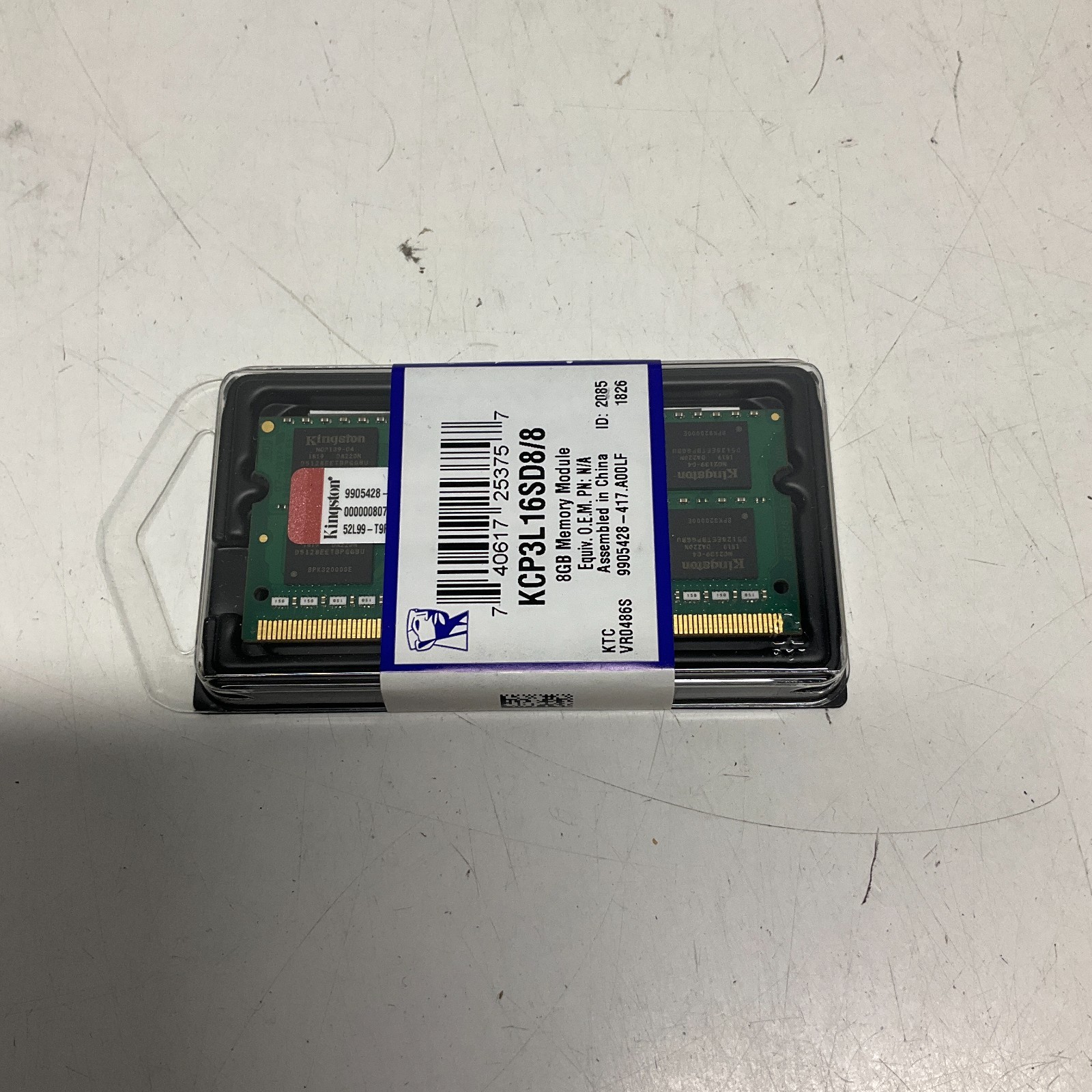 Kingston 8GB PC3-12800 (DDR3-1600) Memory (KCP3L16SD8/8) NEW SEALED
