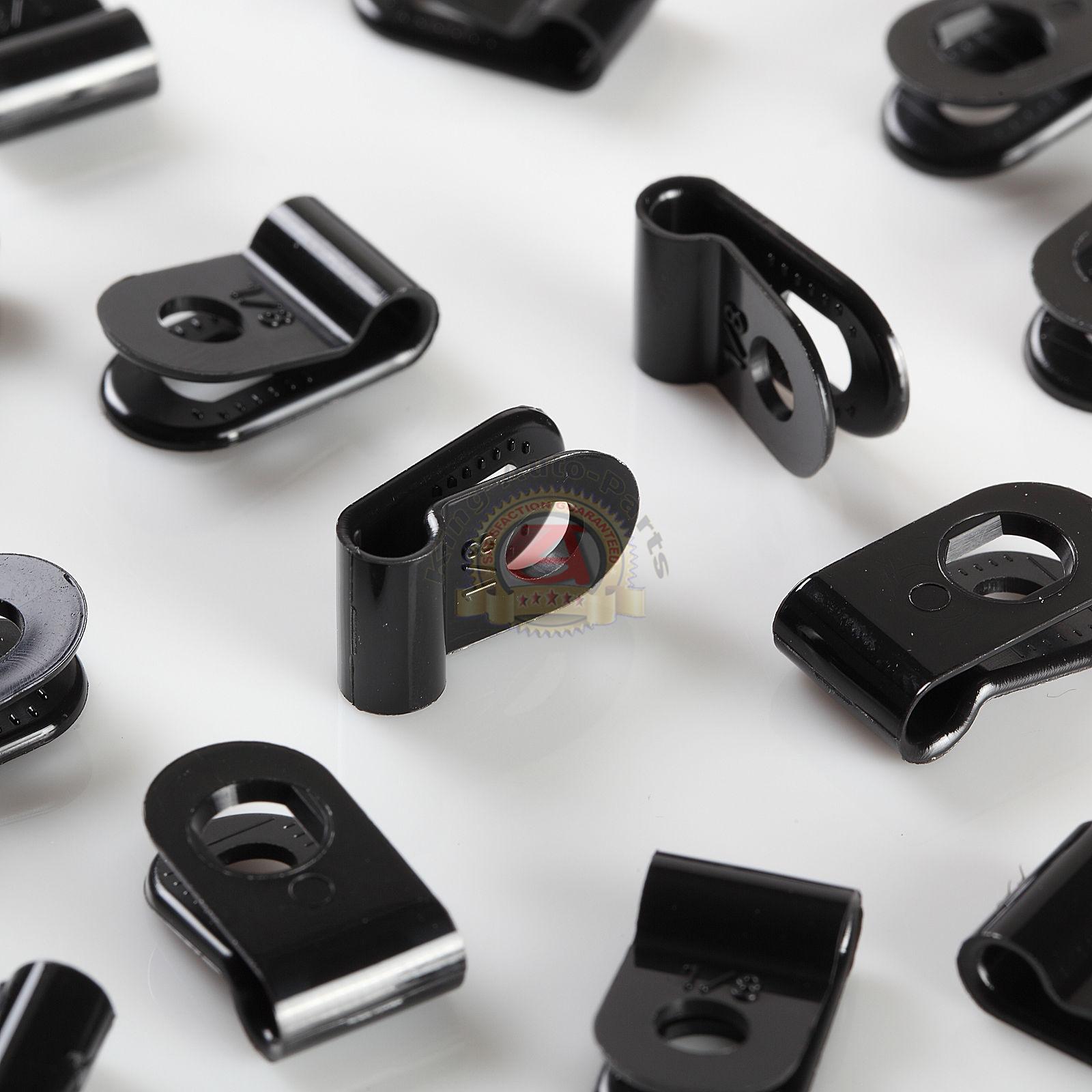 100 PACK 1/8" CABLE CLAMPS BLACK UV RESISTANT HOSE WIRE ELECTRICAL CC125