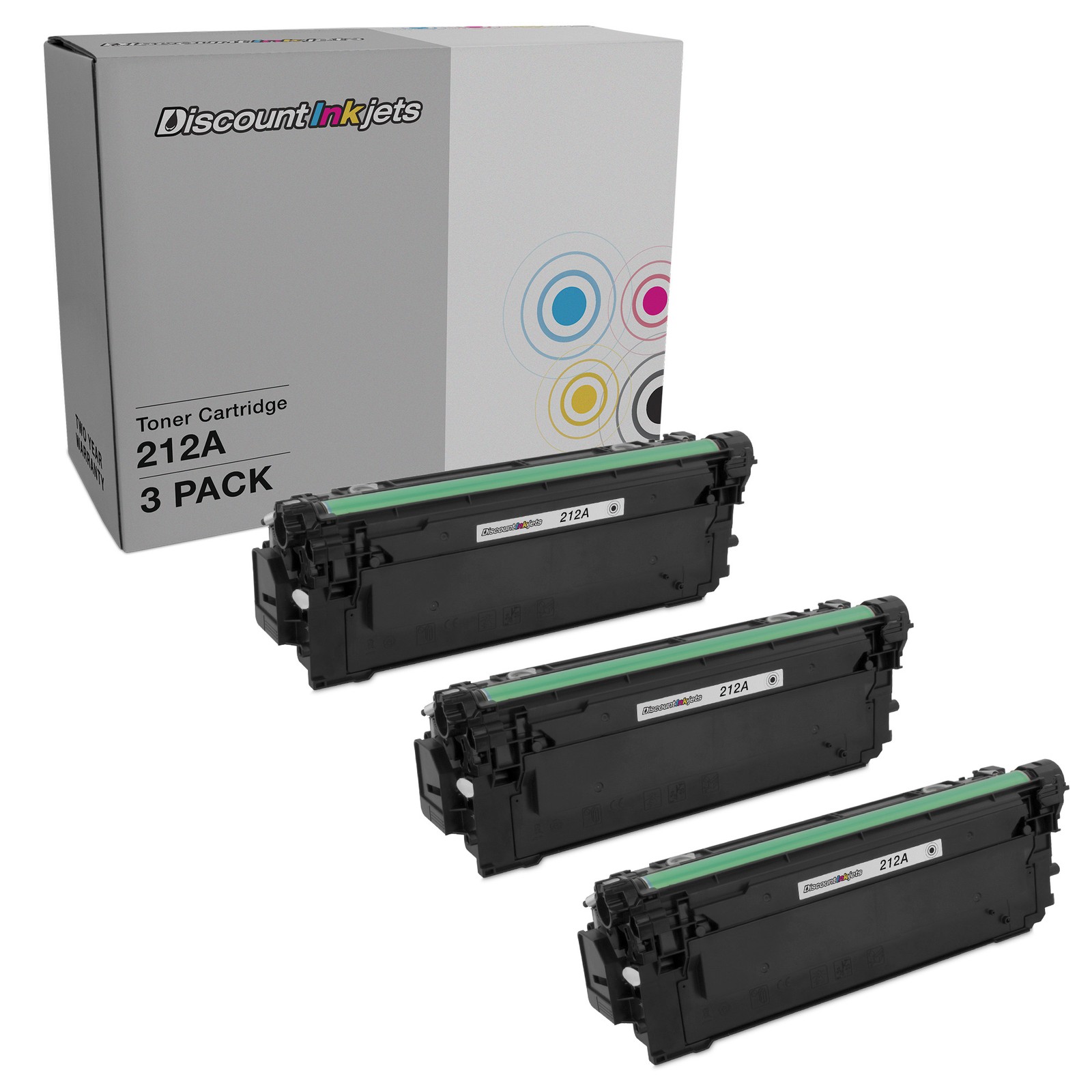 DI Toner Cartridge Replacement Compatible HP 212A Black (3-Pack)