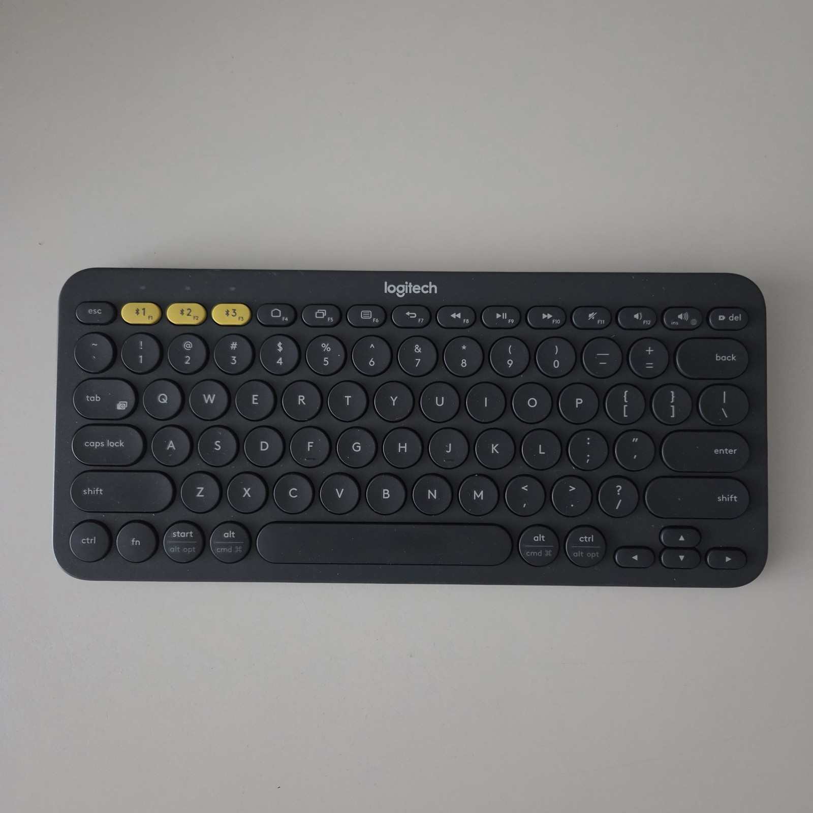 Logitech K380 Multi-Device Y-R0056 5th Gen Gray Wireless Bluetooth Mini Keyboard