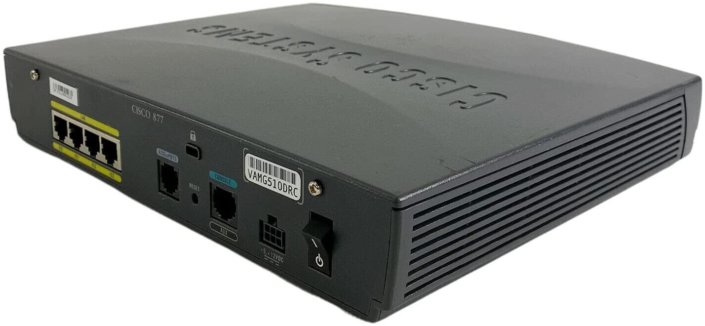 Cisco 877 ADSL Integrated Services Wired Router CISCO877-K9 - Works