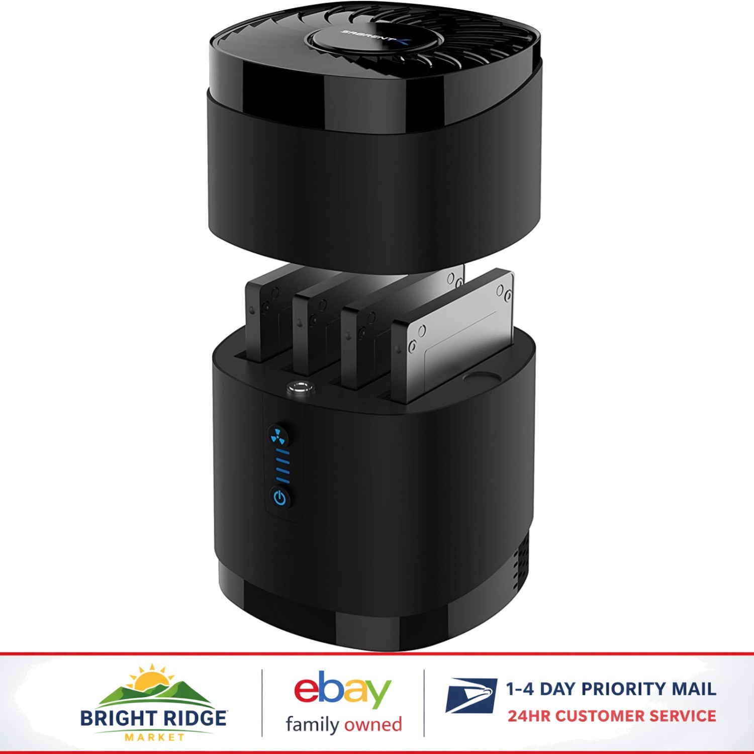 SATA Docking Station with Whisper-Quiet Fan for 4 Drives, USB 3.0 Compatible