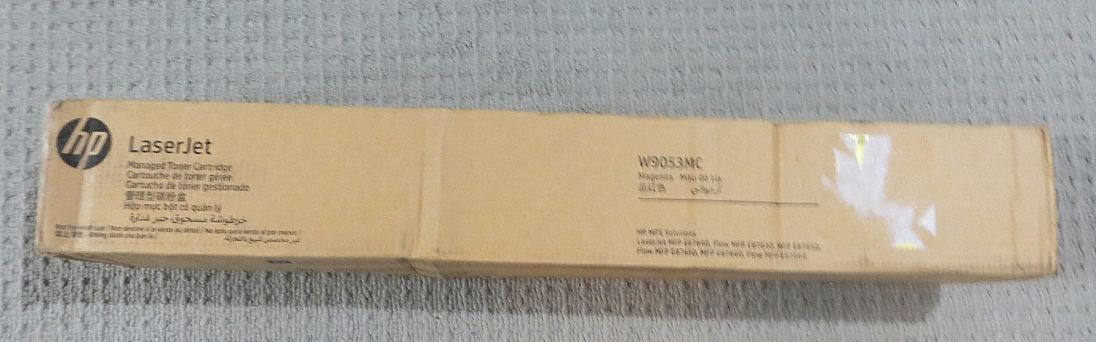 HP W9053MC Magenta Toner for LaserJet E87660z/E87640dn New Sealed Damaged Box