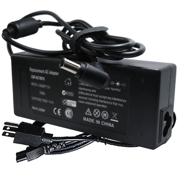 AC ADAPTER POWER SUPPLY FOR SONY VAIO VGP-AC19V14 VGP-AC19V27 VGN-CS215J/P/Q/R/W