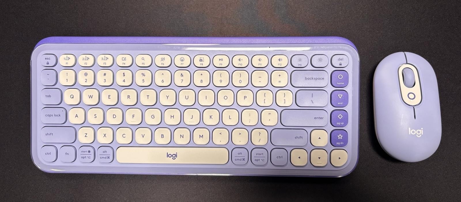 Logitech POP Icon Combo Bluetooth Keyboard & Mouse Combo Lilac, No USB Receiver