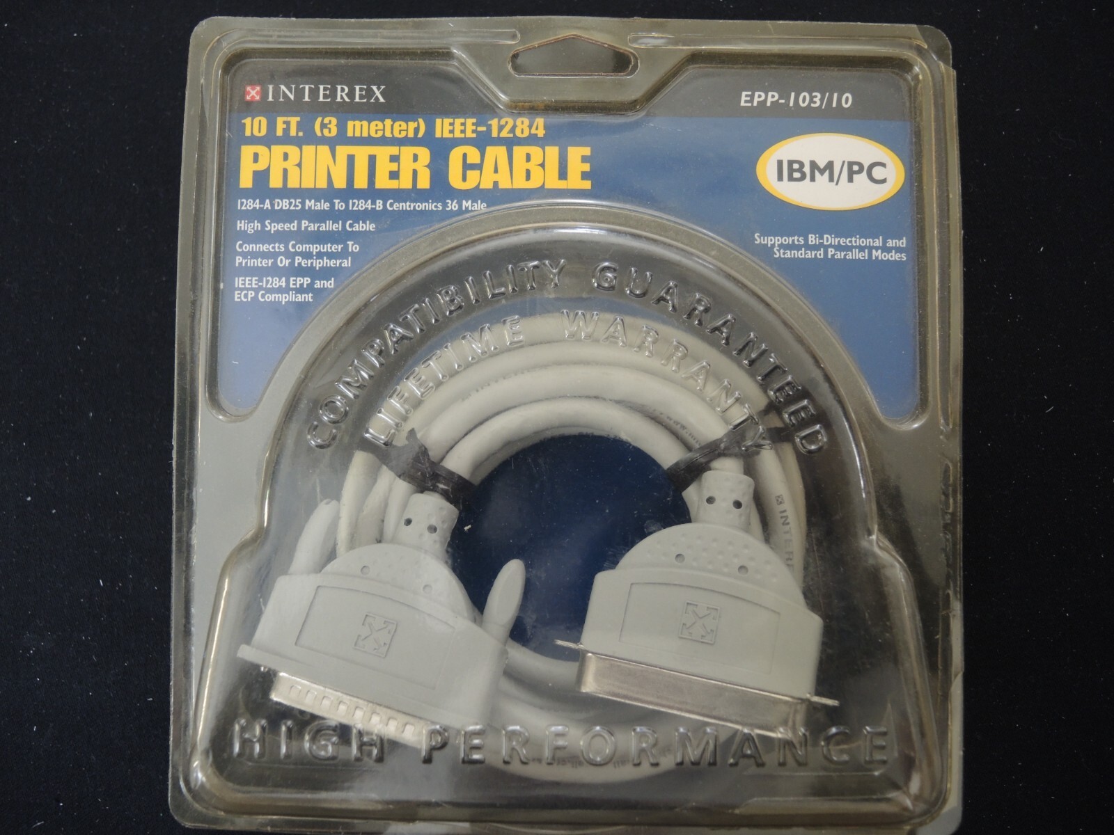 INTEREX 10 ft. Switch Box Cable connect computer to data switch IBM/PC