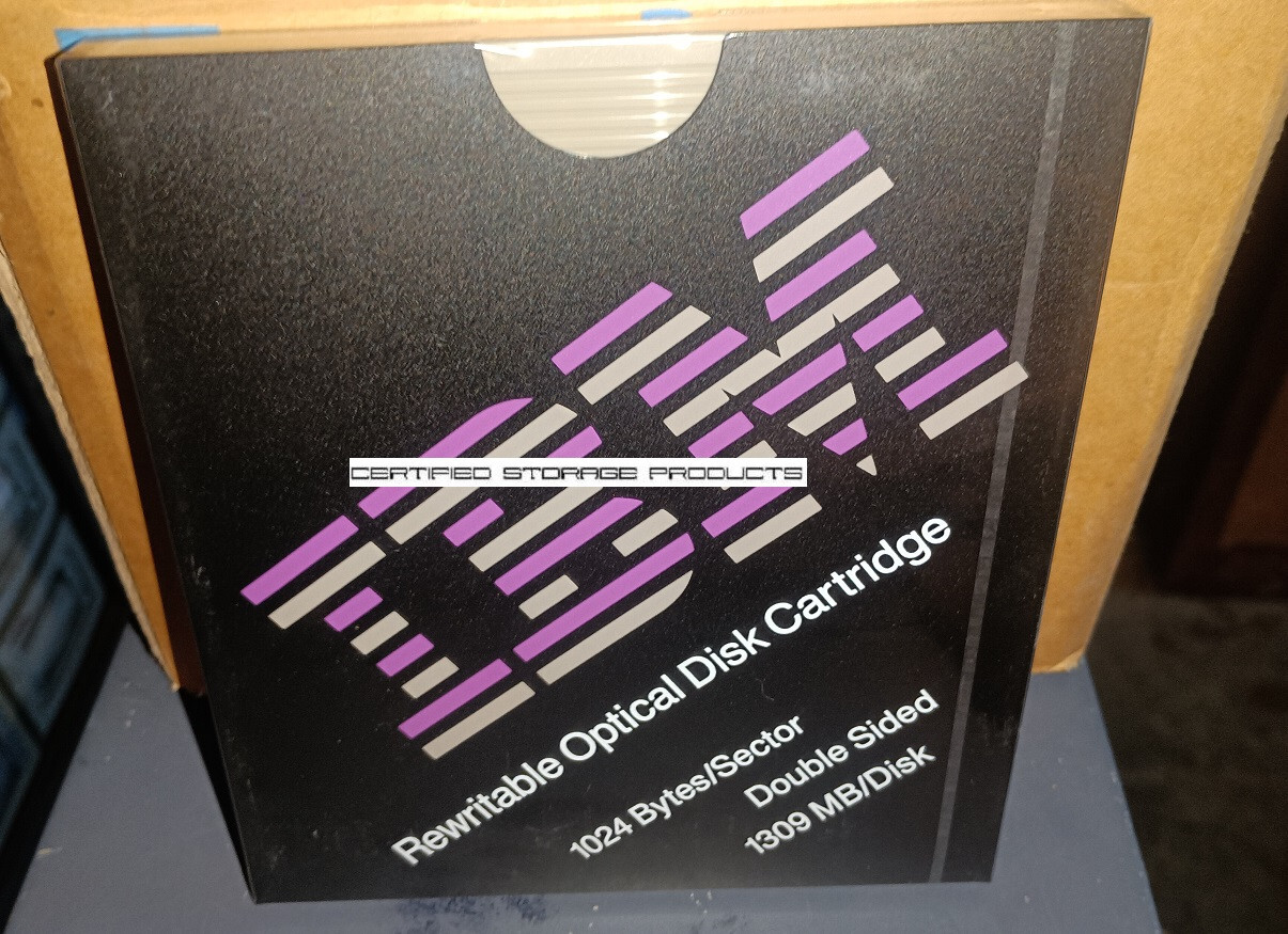 NEW IBM 09G7344 Rewritable MO 1309MB Optical Disk 1024bps 1.3GB Double Sided R/W