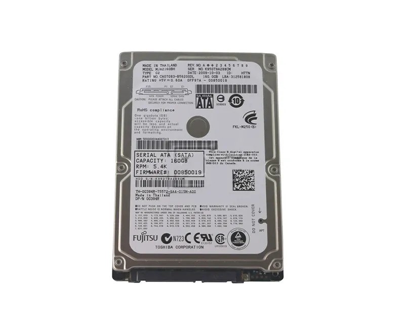 Fujitsu MJA2160BH 160GB Internal 5400RPM 2.5" (MJA2160BH-G2) HDD - 032