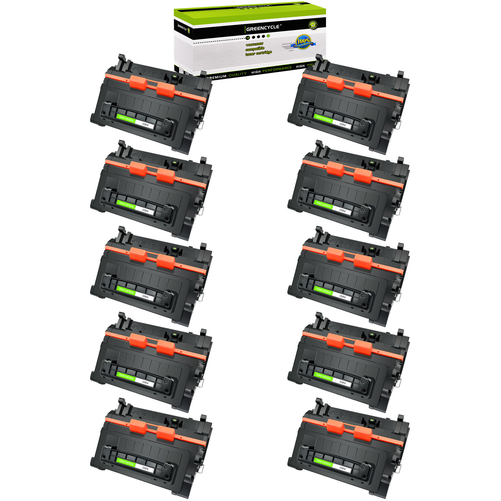 10PK CF281A Toner Fits For HP 81A LaserJet Enterprise M605dn M605X M606dn M630f