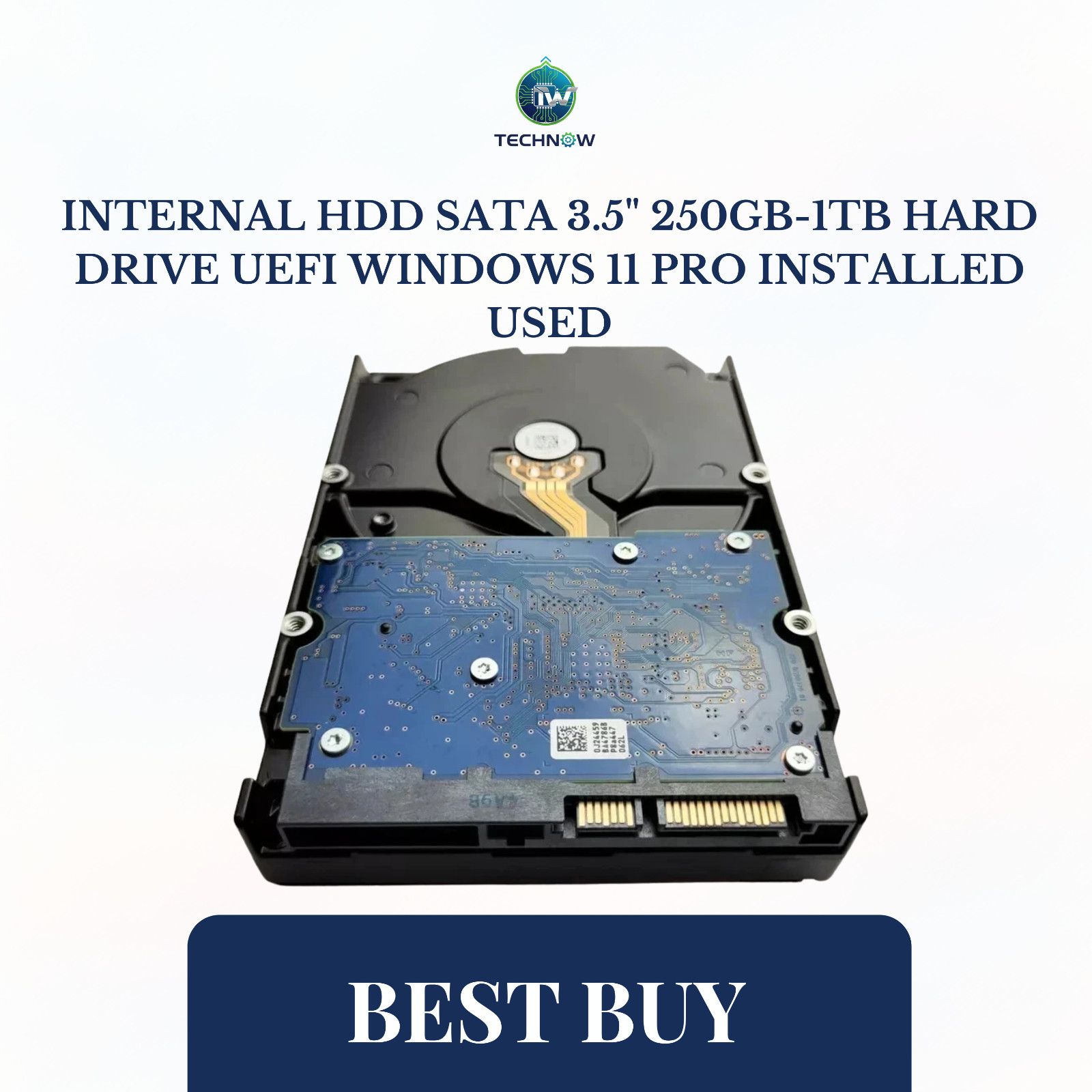 Internal HDD SATA 3.5" 250GB-1TB Hard Drive UEFI Windows 11 Pro Installed Used