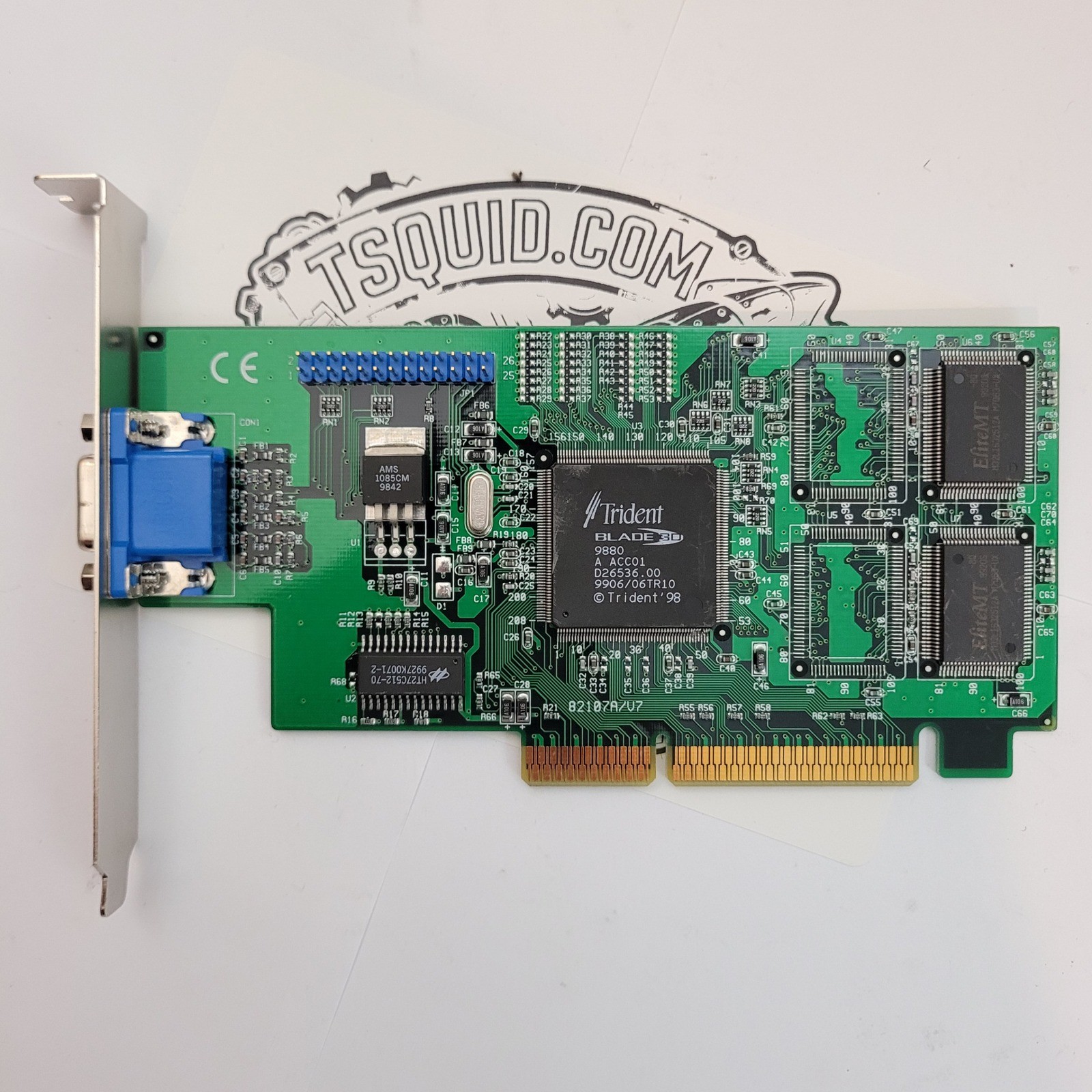 Trident Blade 3D 9880 AGP Graphics Card 4MB VGA Video-97 Pro VCTR82107AGP