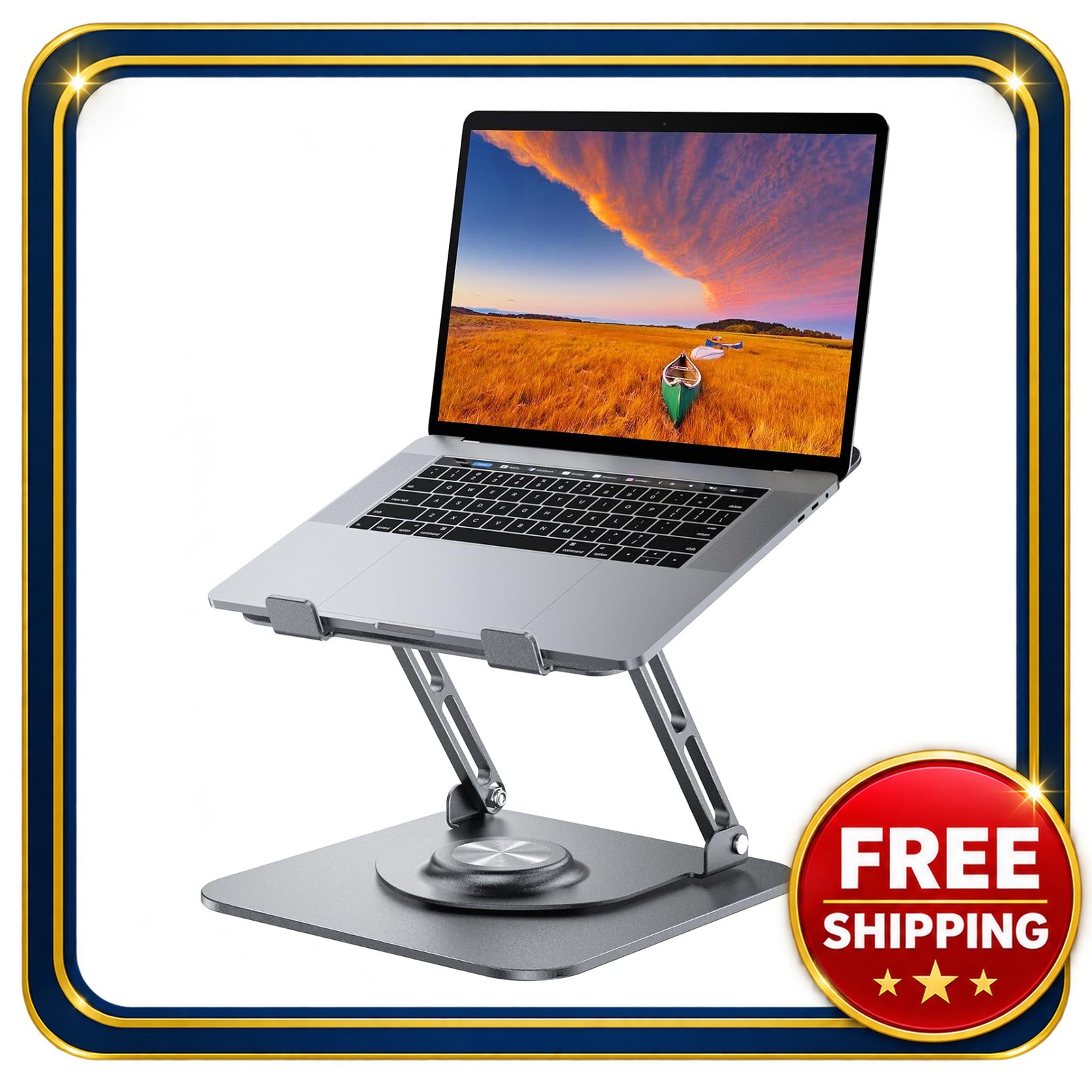 Laptop Stand for 10-16 inch laptops Aluminum 360° Swivel Adjustable
