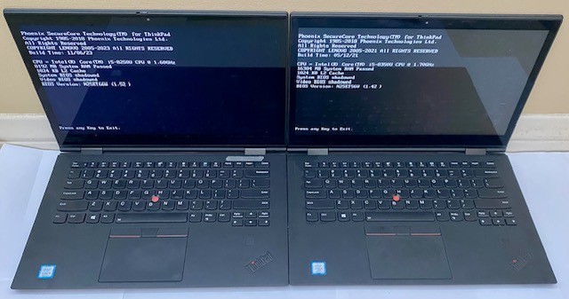LOT2 Lenovo ThinkPad X1 i5-8350U 1.70Ghz i5-8250Y 1.60Hz 16GB 8GB RAM