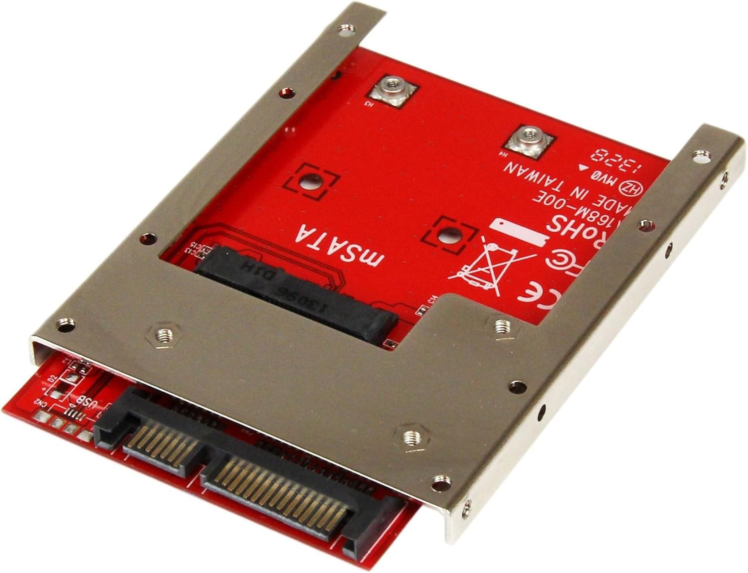 ✨ StarTech mSATA SSD to 2.5" SATA SSD Adapter Converter - Red - Open Box SAT32MS