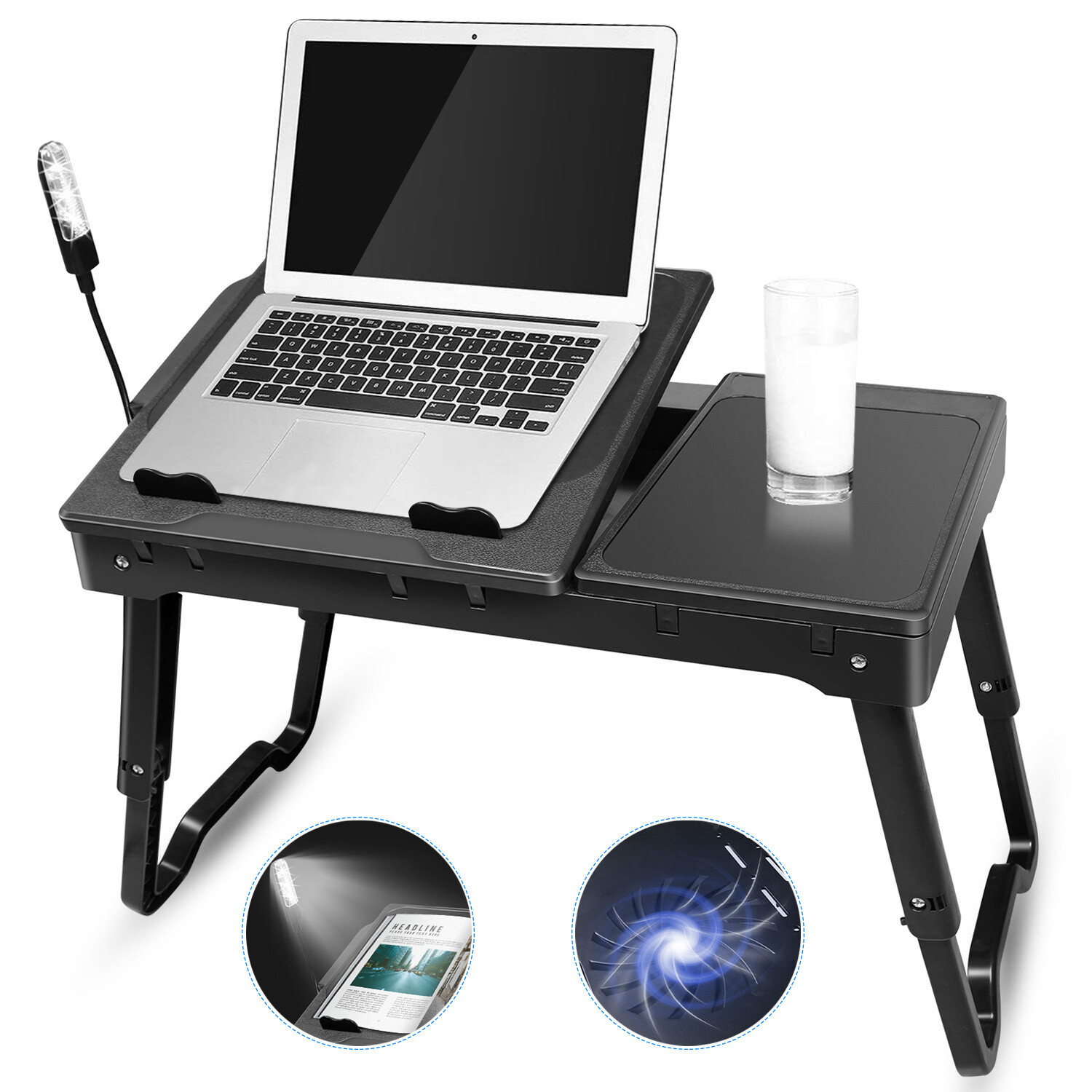 Portable Laptop Desk Foldable Lap Bed Tray Stand Heavy Duty Desk Computer Racks