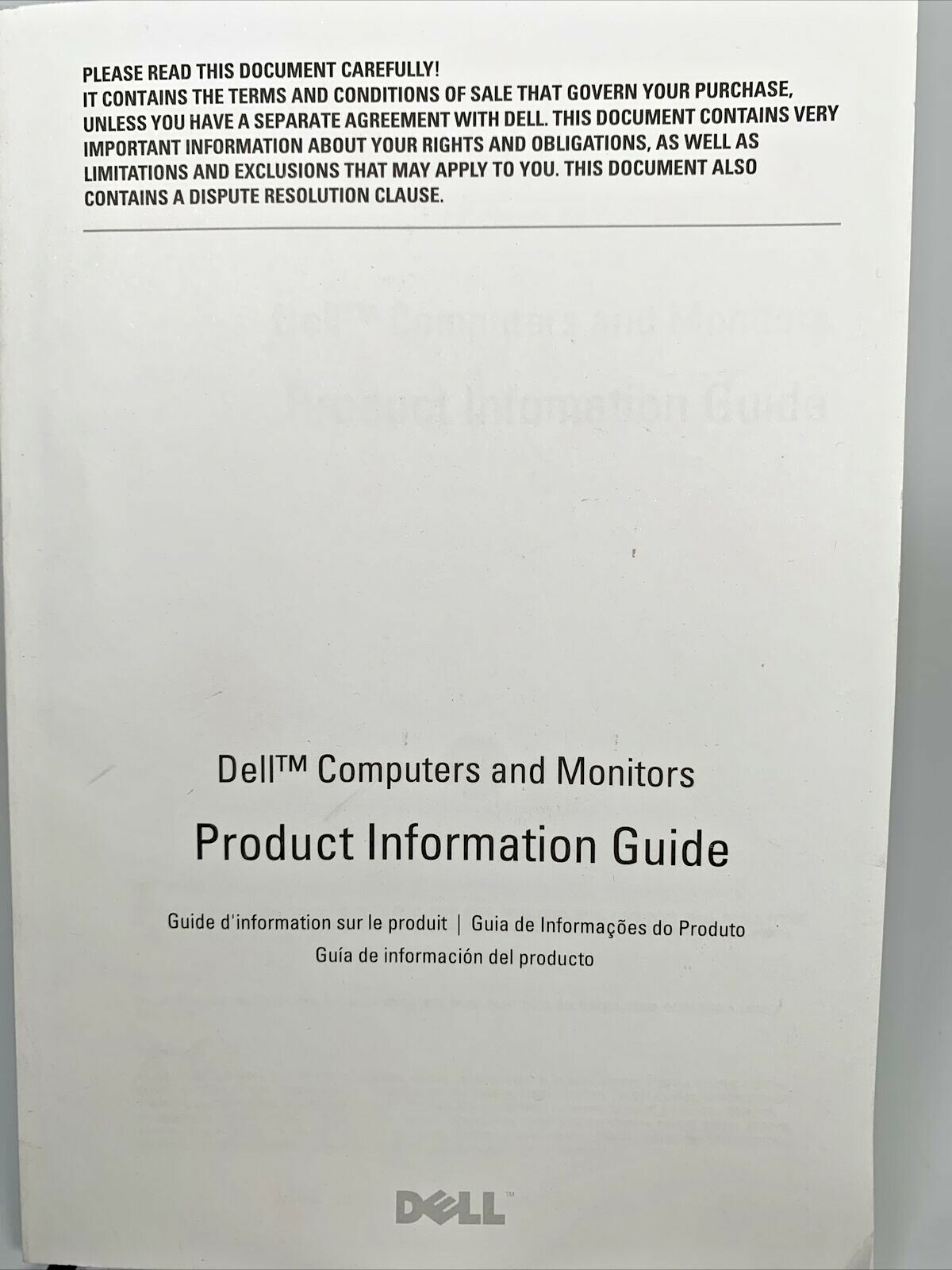 Dell Computer and Monitors Product Information Guide 2007