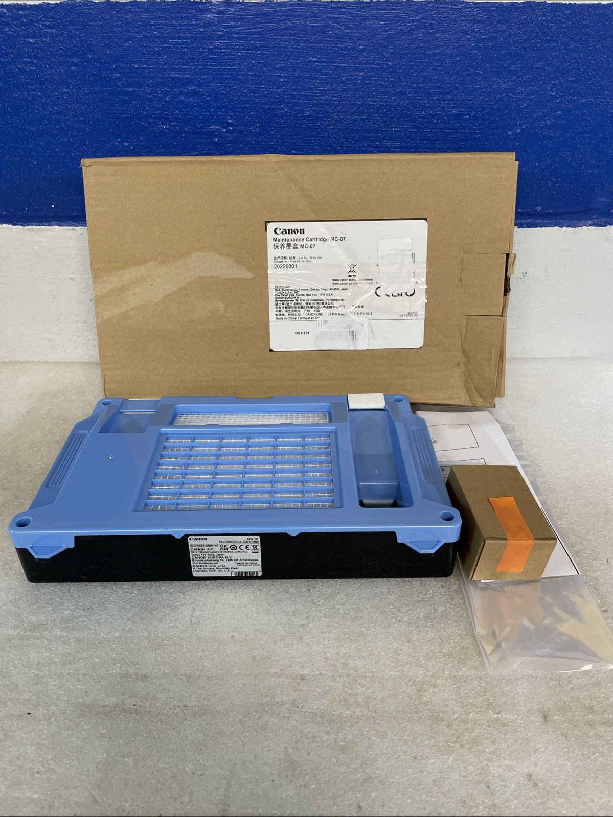 Canon Genuine MC‑07 Maintenance Cartridge for Large Format Printers New Open Box
