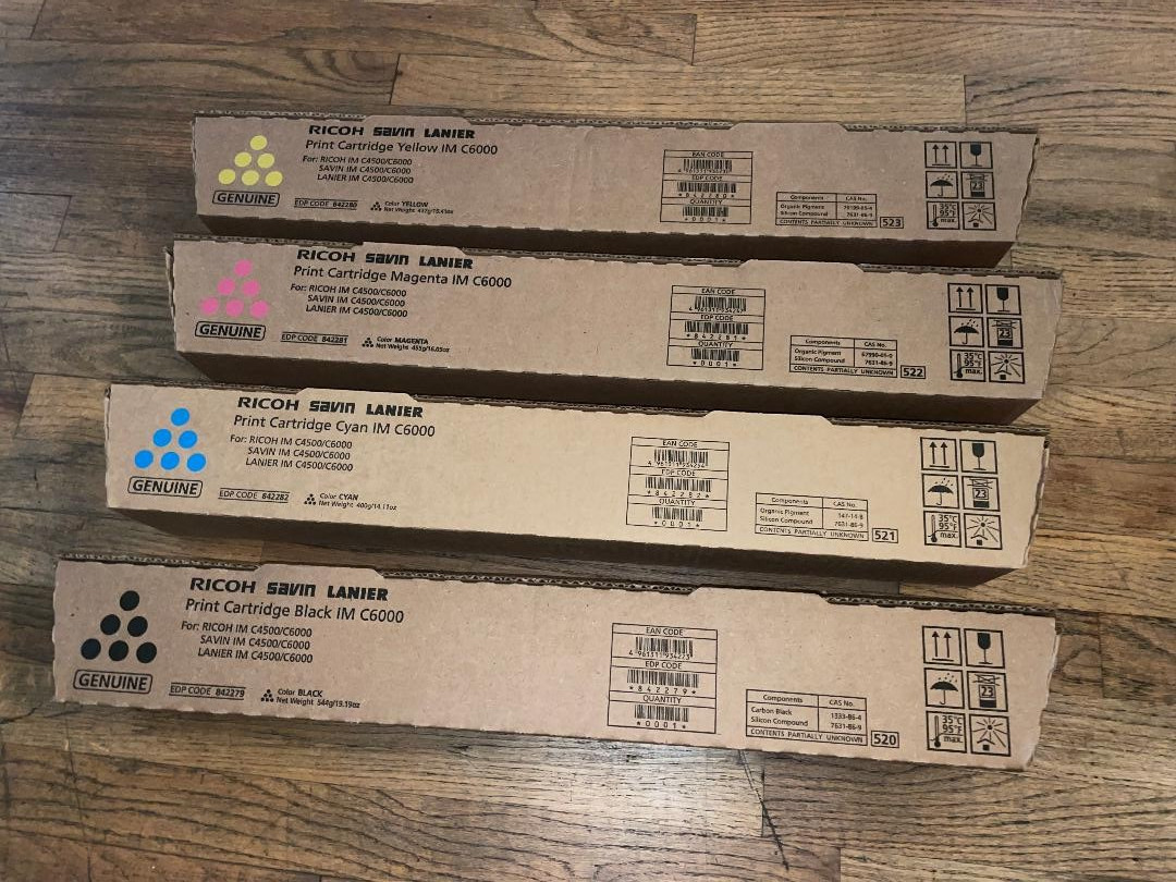 Ricoh SAVIN LANIER IM C6000 Toner SET. 842279 | 842280 | 842281 | 842282.