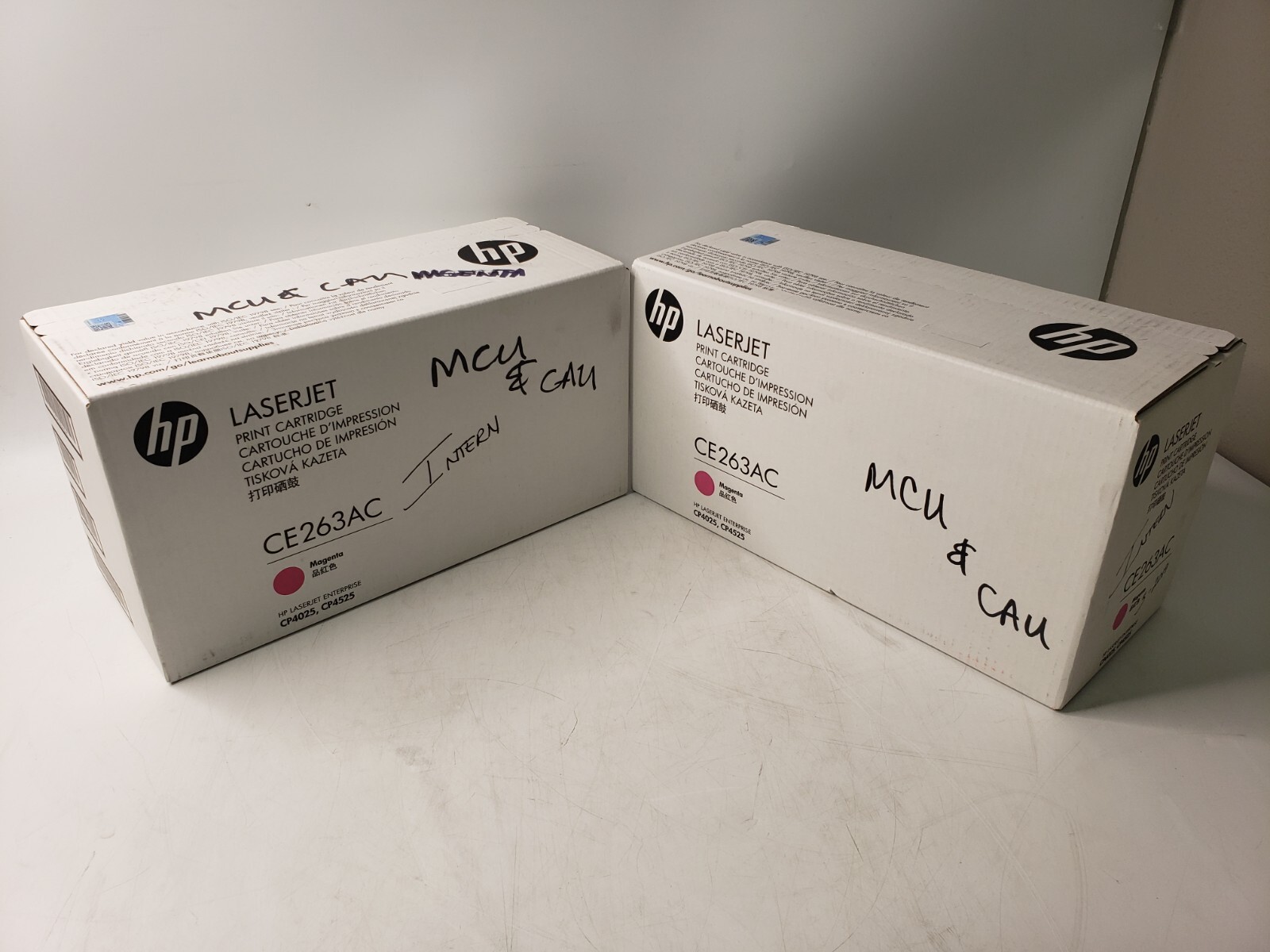 Lot Of 2 HP CE263AC Magenta Toner Cartridge Genuine LaserJet CP4525 CP4025