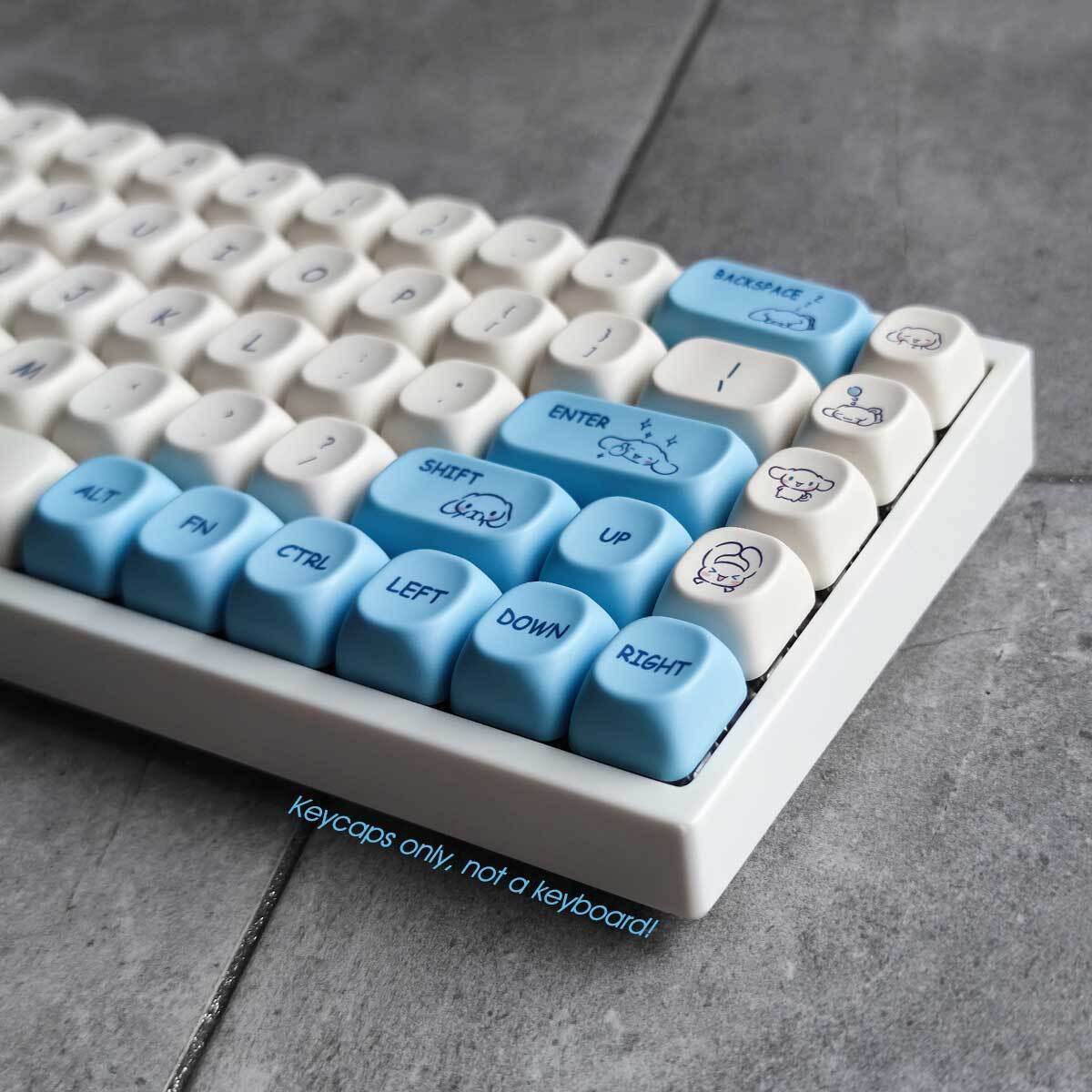 Cinnamon Dog Cinnamoroll PBT Keycap Set Cute for Cherry MX Machanical Keyboards