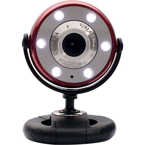 Gear Head Quick 1.3 MP WC1200 Red Computer Web Camera W/ Night Vision 640 X 480