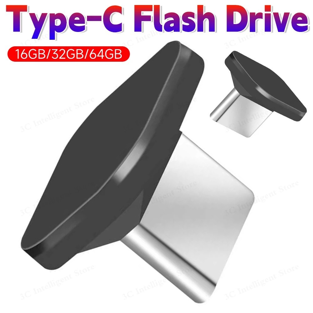 32GB Mini Type C USB Flash Drive Memory Stick Portable Short Car U Disk