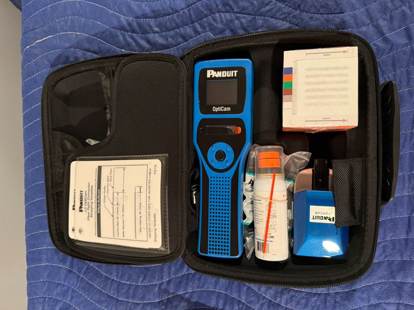 Panduit  OptiCam 2  FOCTT2-PKIT2 Fiber Term. Tool w FSPCVR Precision Clever