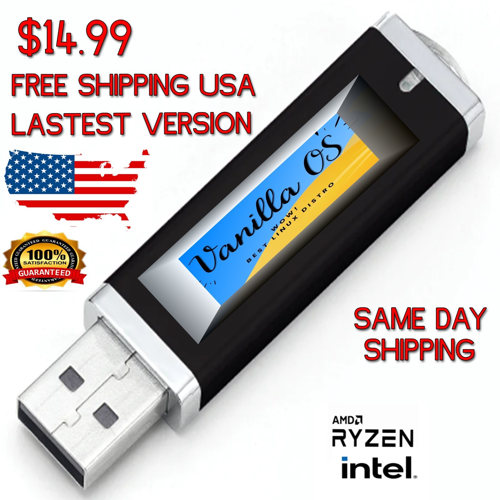 Vanilla OS 22.10 LINUX Live/Install USB Unleash the Power Of LINUX FAST SHIP USA