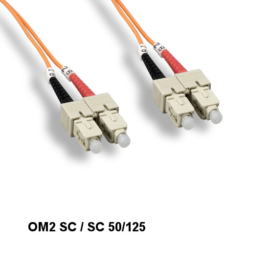 10PCS Kentek 10m OM2 SC to SC Multi-Mode Fiber Optic Cable 50/125 Duplex OFNR