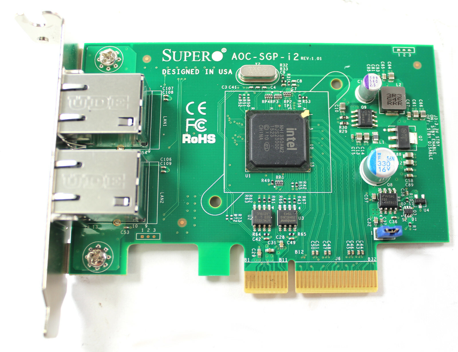 SuperMicro AOC-SGP-i2 2x RJ-45 PCIe 2.0 x4 Low Profile