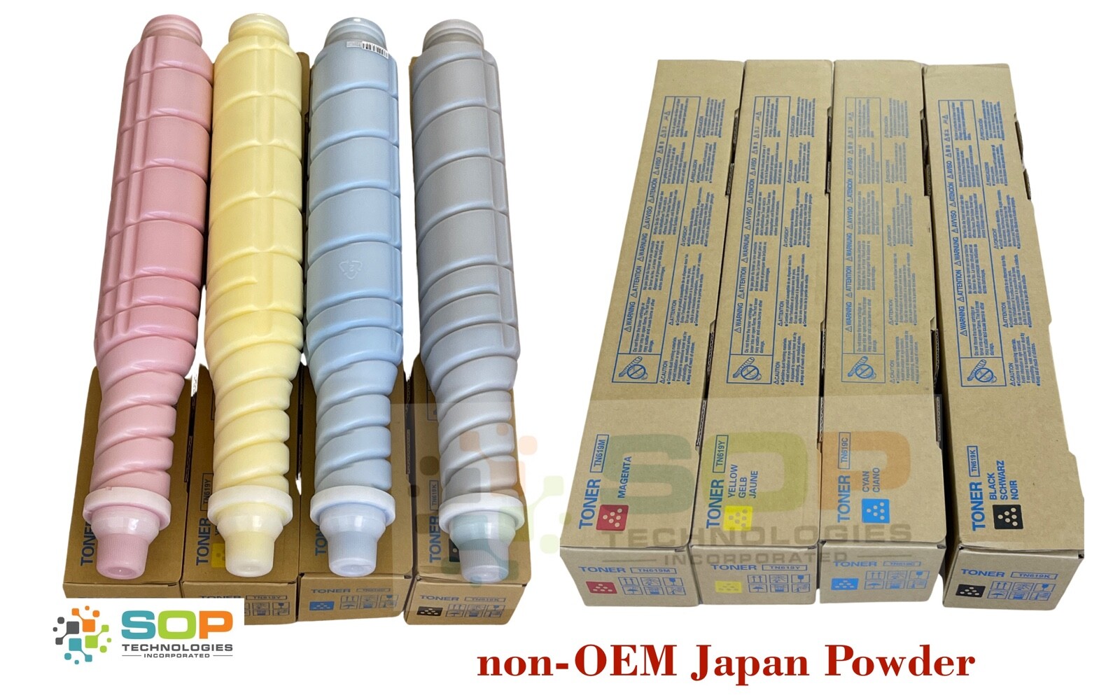 Japan Replacement Toner For Konica Minolta TN619 CMYK Complete Set non-OEM