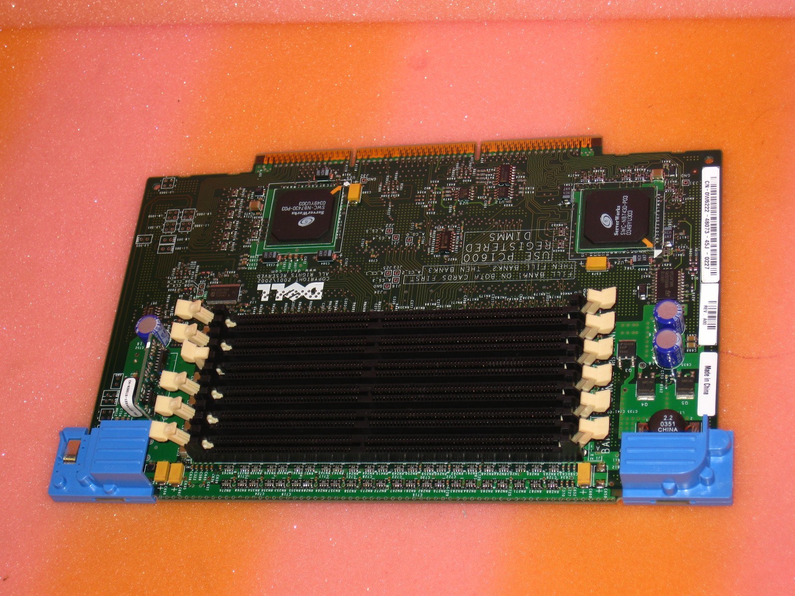  New Original Dell PowerEdge 4600 6 Slot Memory Riser Board - W6222 0W6222