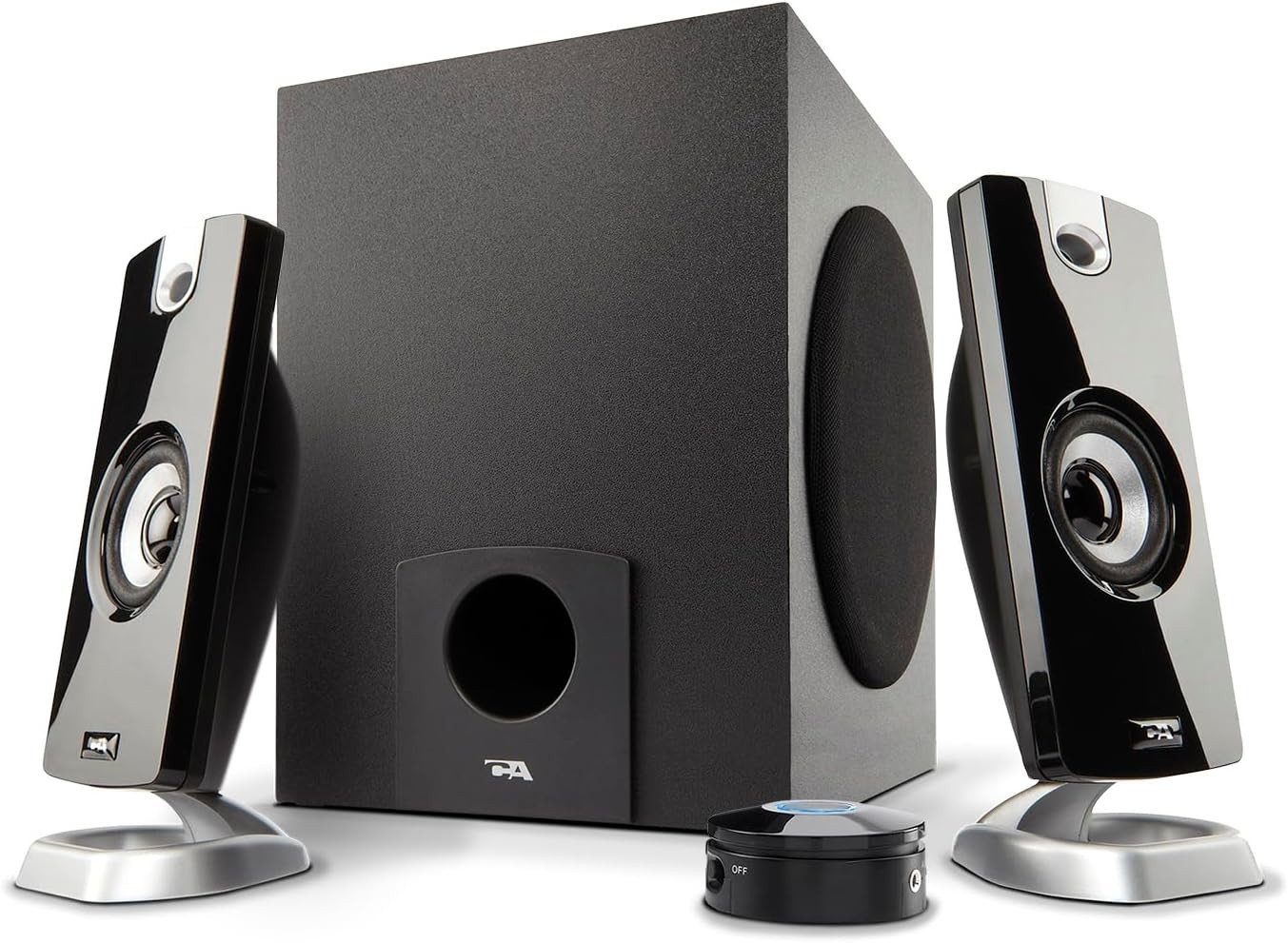 CA-3090 2.1 Speaker System W/ Subwoofer W/ 18W of Power – Easy Setup