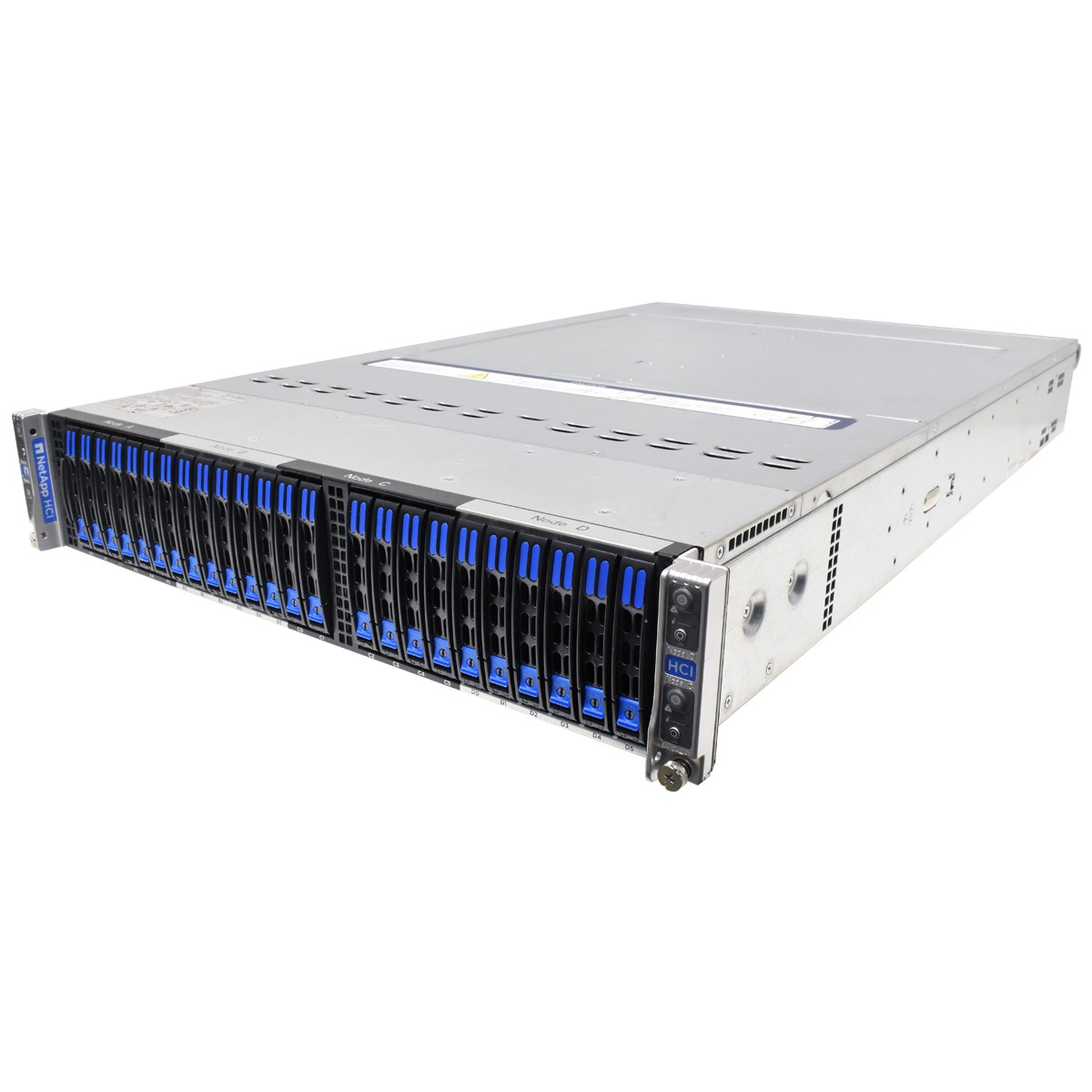 NetApp HCI Supermicro 4 Node Server NAF-1701 No Node 2x PSU 2200W 24x SFF Caddy