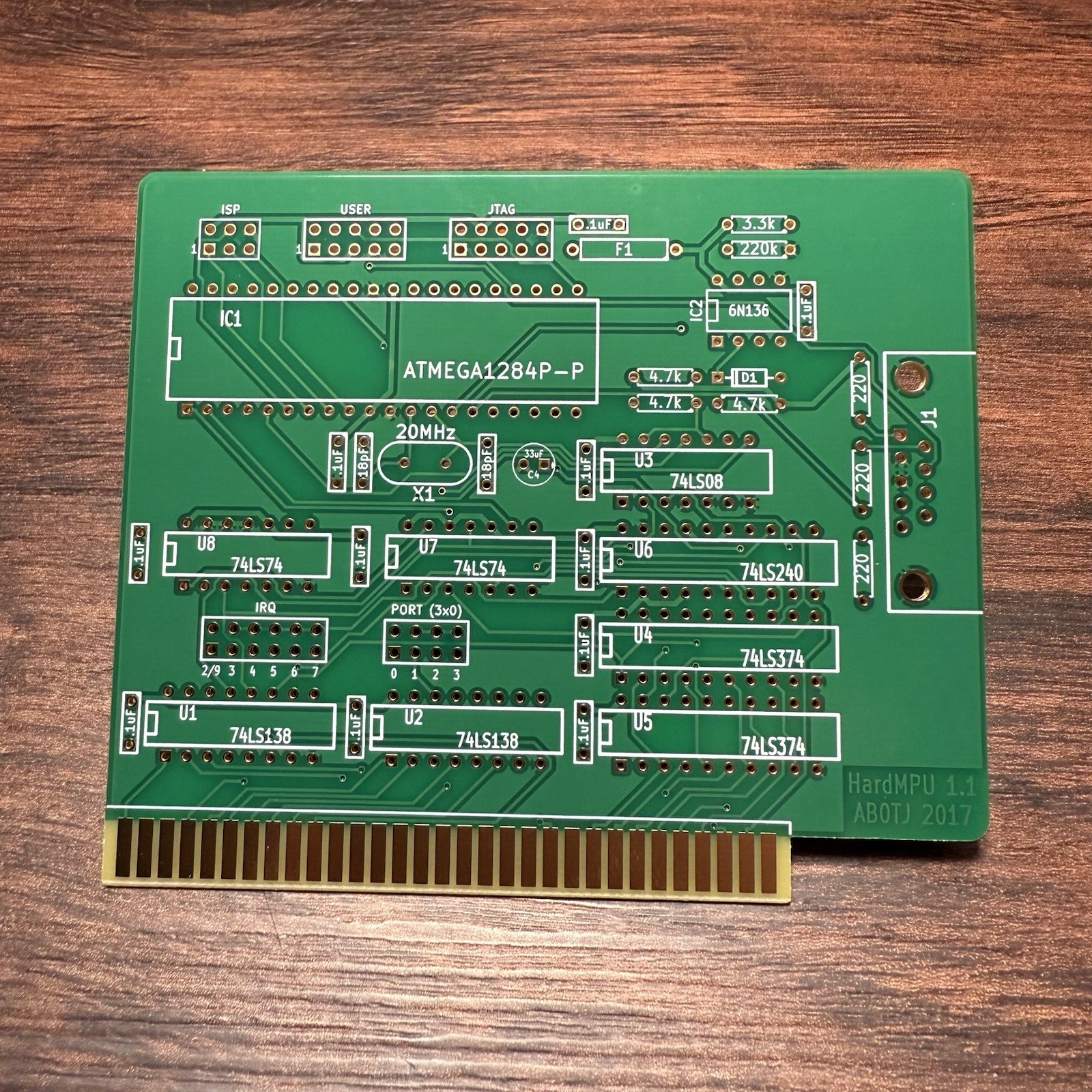 HardMPU Intelligent MPU-401 Compatible MIDI Interface Project (PCB Only) ENIG